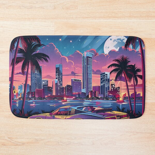 Item preview, Miami Travel Illustration designed and sold by nomiraclehere.