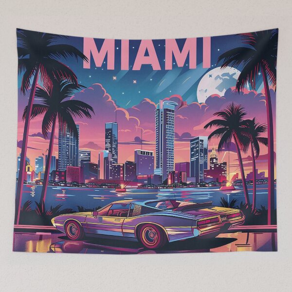 Item preview, Miami Travel Illustration designed and sold by nomiraclehere.
