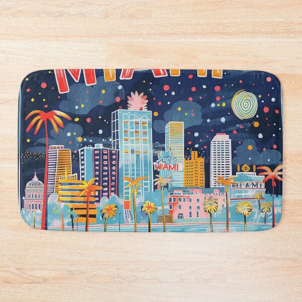 Item preview, Miami Travel Illustration designed and sold by nomiraclehere.
