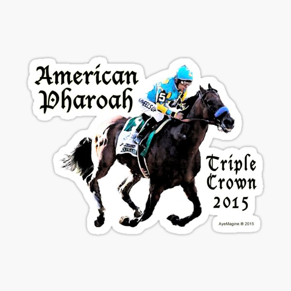 American Pharoah Triple Crown 2015 Sticker