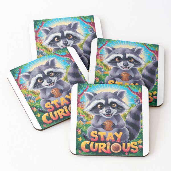 Item preview, Stay Curious: Playful Raccoon Art designed and sold by deluxedigital1.