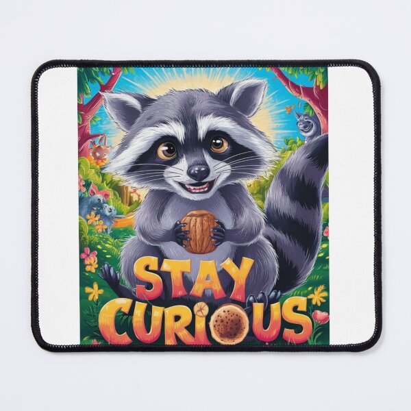 Item preview, Stay Curious: Playful Raccoon Art designed and sold by deluxedigital1.