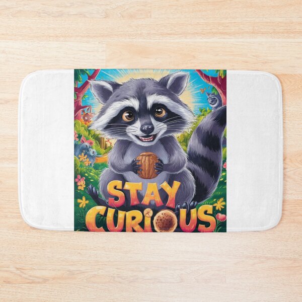 Item preview, Stay Curious: Playful Raccoon Art designed and sold by deluxedigital1.