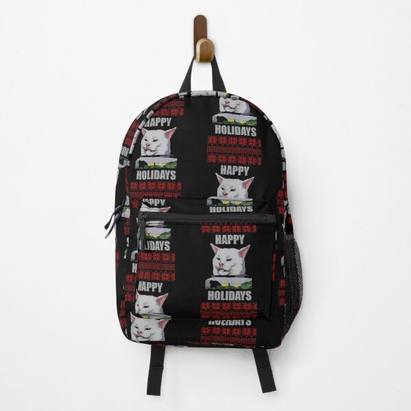 Item preview, 93 Yelling At Cat Meme Happy Holidays designed and sold by PriscillaMarks.