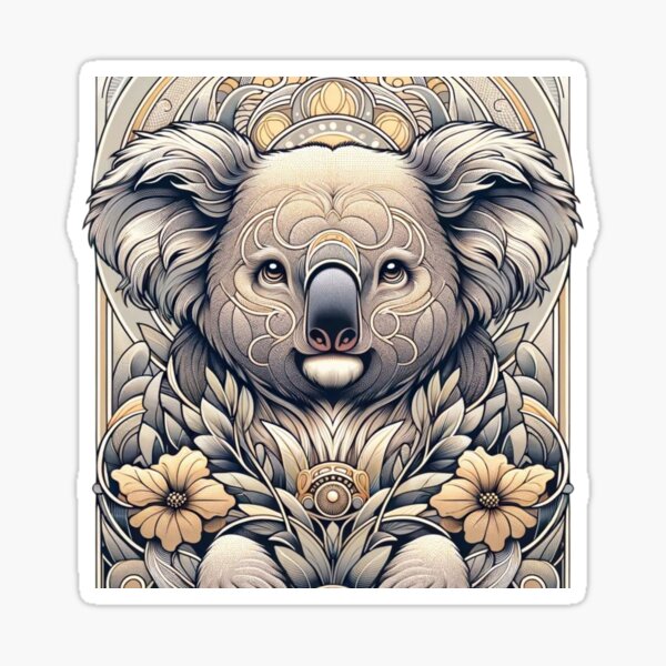 Item preview, Ornate Koala: Art Nouveau Splendor designed and sold by Koalangel.