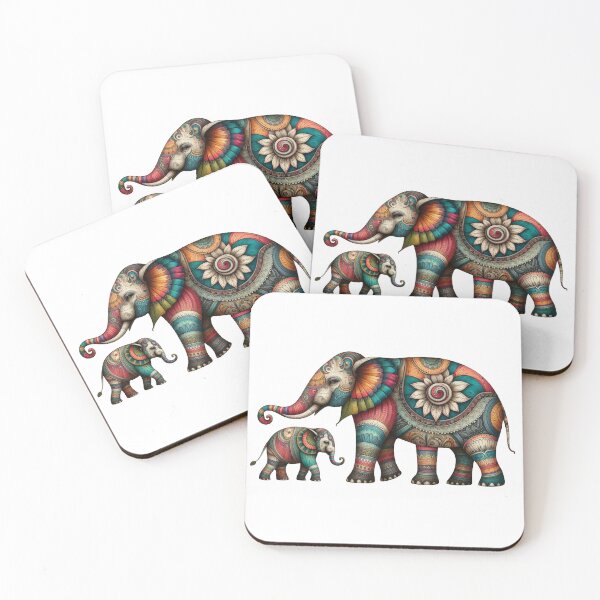 Item preview, Harmony in Hues: The Elephant’s Colorful Journey designed and sold by nicholekoch1.