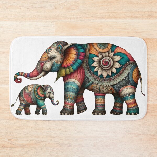 Item preview, Harmony in Hues: The Elephant’s Colorful Journey designed and sold by nicholekoch1.