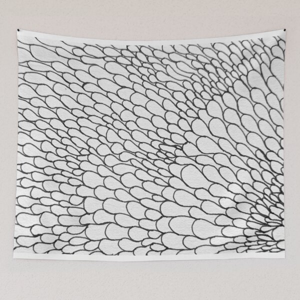 Item preview, scale pattern ink drawing designed and sold by StelaDisigns.