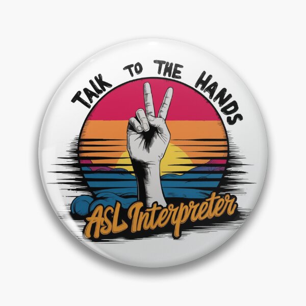 Item preview, ASL Interpreter Retro Sunset designed and sold by kapsell.
