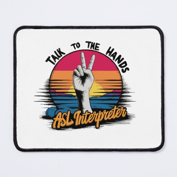 Item preview, ASL Interpreter Retro Sunset designed and sold by kapsell.