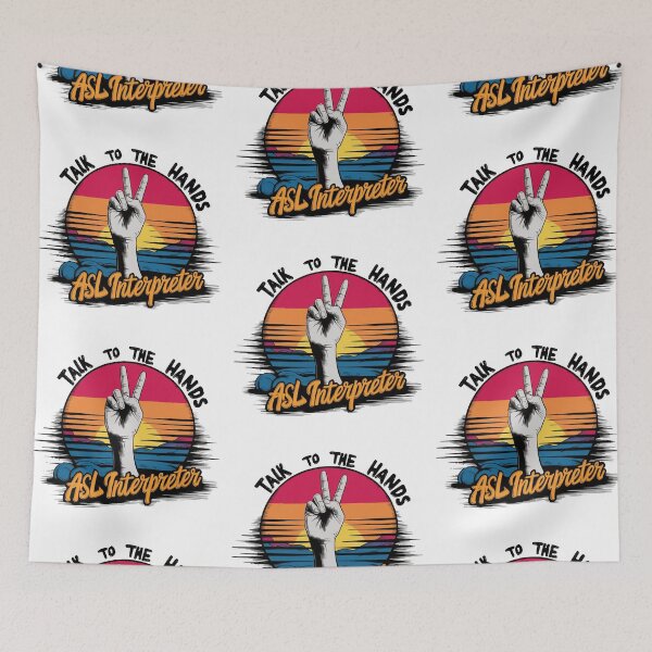 Item preview, ASL Interpreter Retro Sunset designed and sold by kapsell.