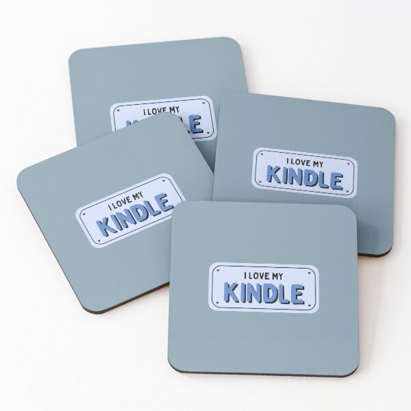 Item preview, I Love My Kindle / Book Lover Aesthetic Merch in Pastel Blue Bumper Sticker  designed and sold by Neadoodles.