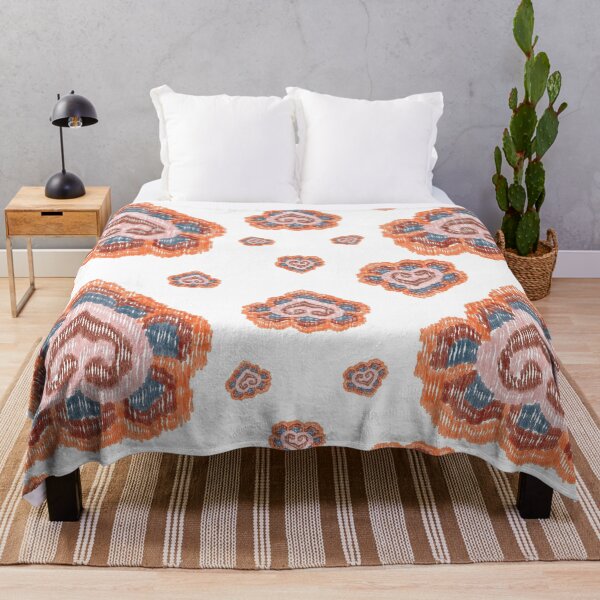 Item preview, Flowers heart rainbow tone ikat pattern designed and sold by kasune-shop.
