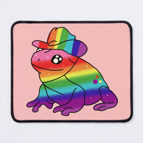 Item preview, Lgbtq pride frog with cowboy hat designed and sold by Quacktails.