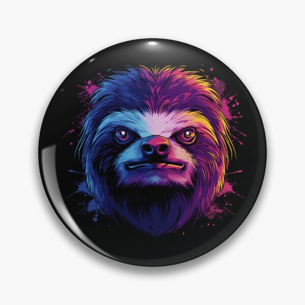 Item preview, Vibrant Neon Sloth Art - Urban Jungle Vibes designed and sold by ObjCrea123.