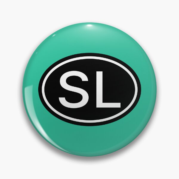Item preview, SL Initials Monogram Oval White Letters designed and sold by Jeallan Designs.