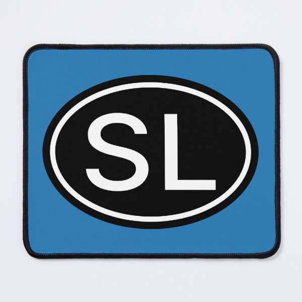 Item preview, SL Initials Monogram Oval White Letters designed and sold by Jeallan Designs.