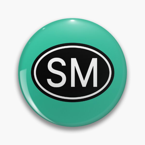 Item preview, SM Initials Monogram Oval White Letters designed and sold by Jeallan Designs.