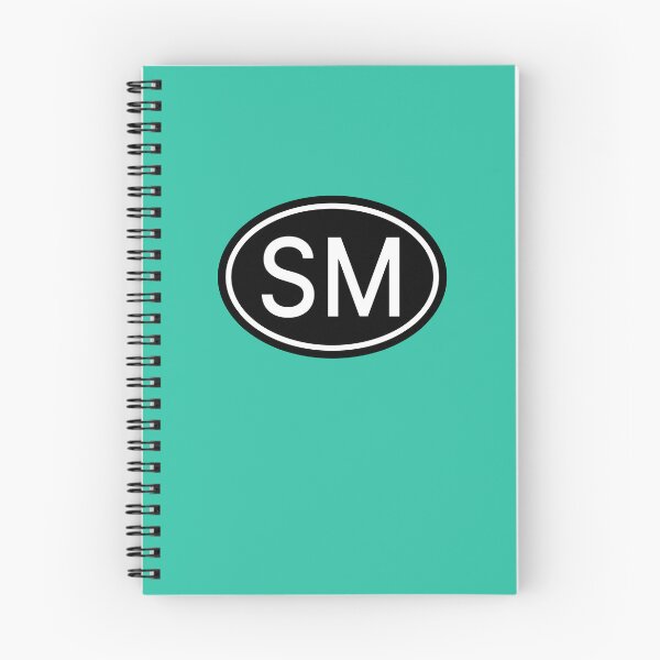 Item preview, SM Initials Monogram Oval White Letters designed and sold by Jeallan Designs.