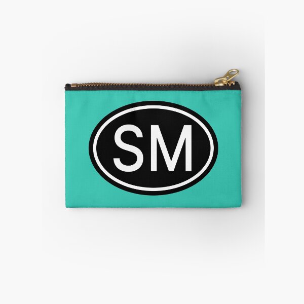 Item preview, SM Initials Monogram Oval White Letters designed and sold by Jeallan Designs.