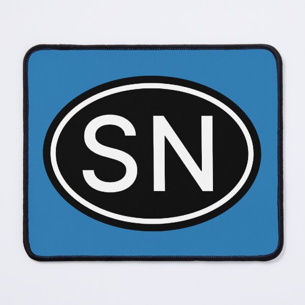 Item preview, SN Initials Monogram Oval White Letters designed and sold by Jeallan Designs.