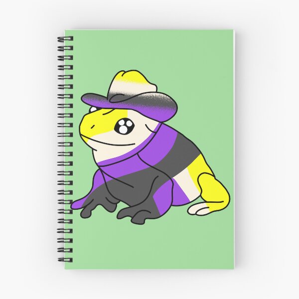 Item preview, Lgbtq pride nonbinary frog with cowboy hat designed and sold by Quacktails.