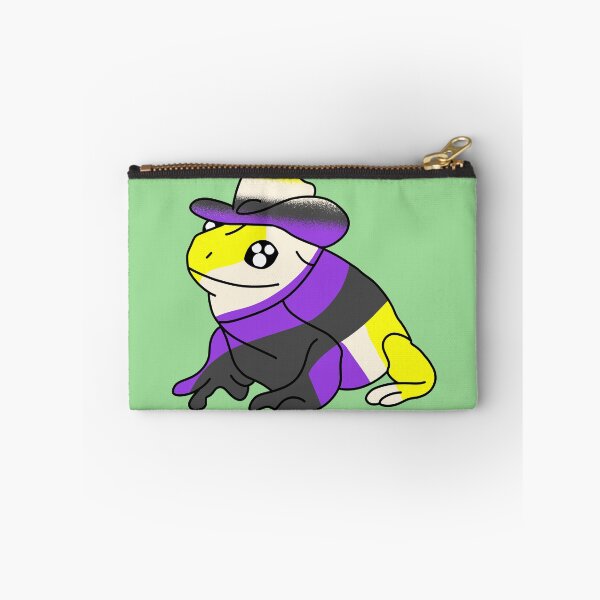 Item preview, Lgbtq pride nonbinary frog with cowboy hat designed and sold by Quacktails.