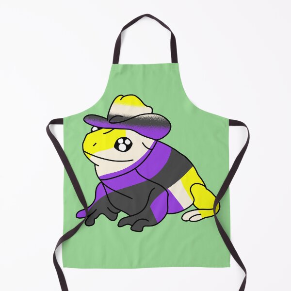 Item preview, Lgbtq pride nonbinary frog with cowboy hat designed and sold by Quacktails.