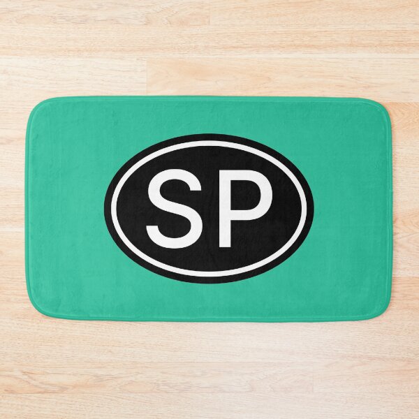 Item preview, SP Initials Monogram Oval White Letters designed and sold by Jeallan Designs.