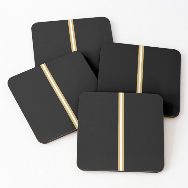 Item preview, BLACK, GOLD & WHITE Central Vertical 3 STRIPES designed and sold by RachelMacht.