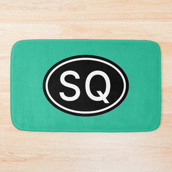 Item preview, SQ Initials Monogram Oval White Letters designed and sold by Jeallan Designs.
