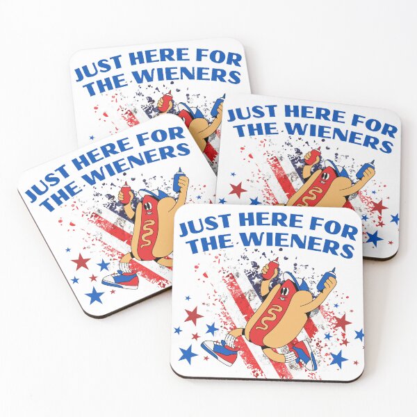 Item preview, I'm Just Here For The Wieners Funny 4Th Of July - Funny Hot Dog  designed and sold by ZACK ART.