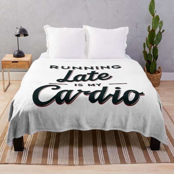 Item preview, Funny 'Running Late Is My Cardio' T-Shirt - Humorous Latecomer Quote Tee designed and sold by InwzaDesign.