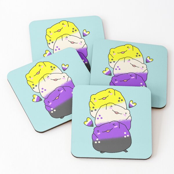 Item preview, Nonbinary pride lgbtq frogs  designed and sold by Quacktails.