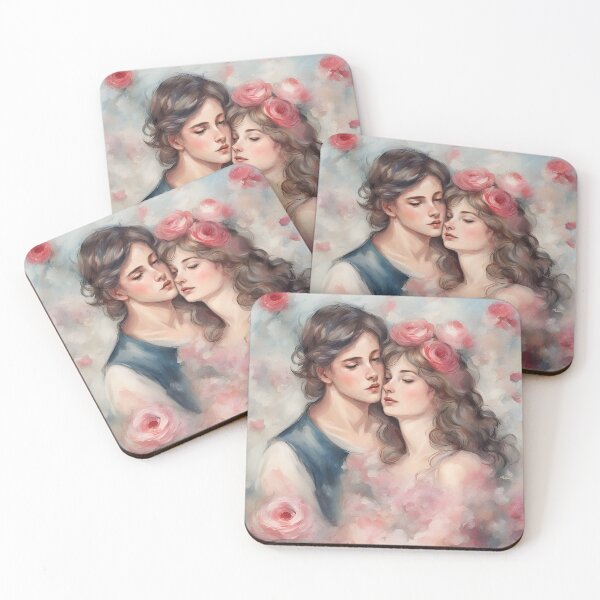 Item preview, Hopelessly Romantic Couple In Love Rose Garden Dreams designed and sold by VanillaBlueSky.