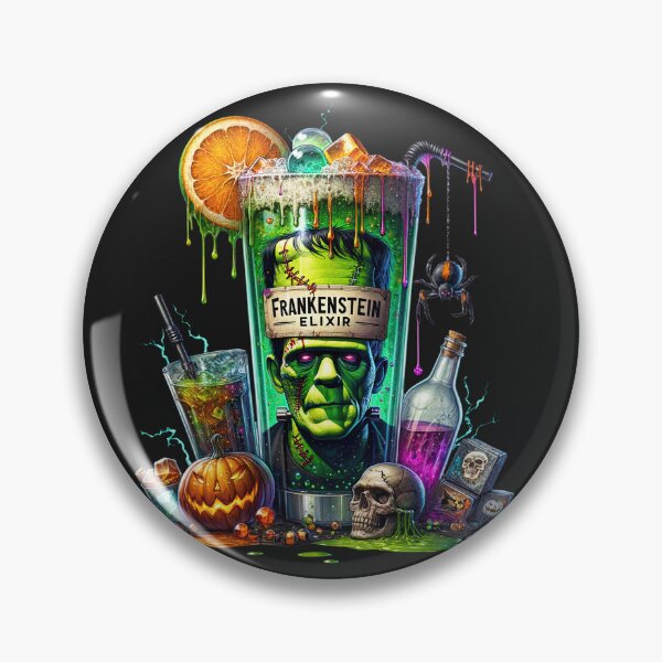 Item preview, Halloween Frankenstein Elixir Cocktail Drink Spooky Spirits designed and sold by InkwaveDesigns.