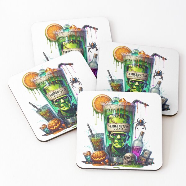 Item preview, Halloween Frankenstein Elixir Cocktail Drink Spooky Spirits designed and sold by InkwaveDesigns.