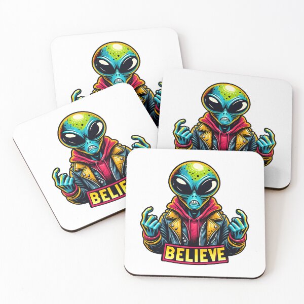 Item preview, Believe - Angry Green Alien designed and sold by OutcastBrain.