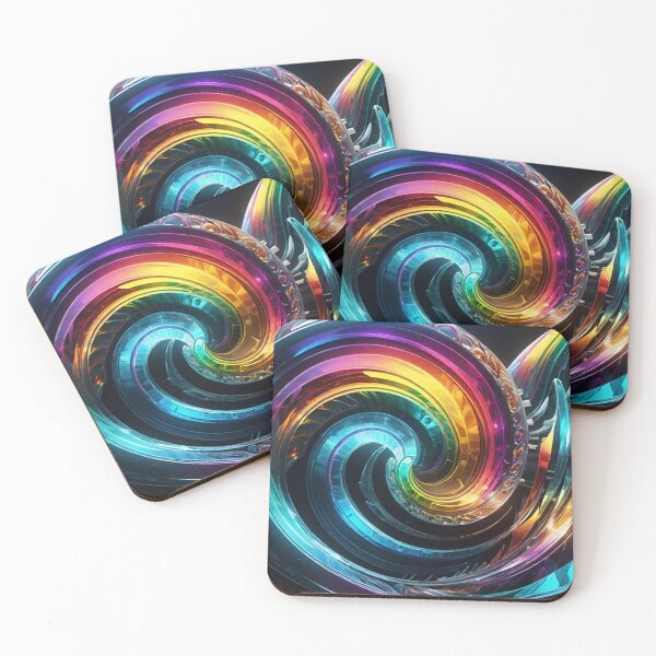 Item preview, A Vibrant Swirling Pattern of Rainbow Colors designed and sold by masabo.