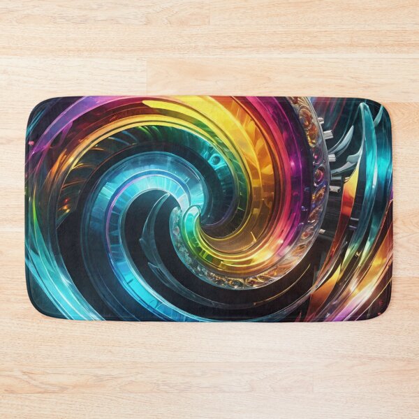 Item preview, A Vibrant Swirling Pattern of Rainbow Colors designed and sold by masabo.