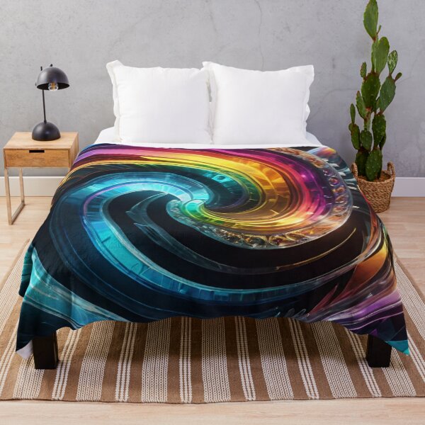 Item preview, A Vibrant Swirling Pattern of Rainbow Colors designed and sold by masabo.