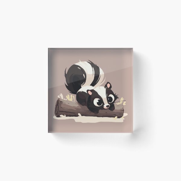 Item preview, Skunk on a log designed and sold by etherElric.