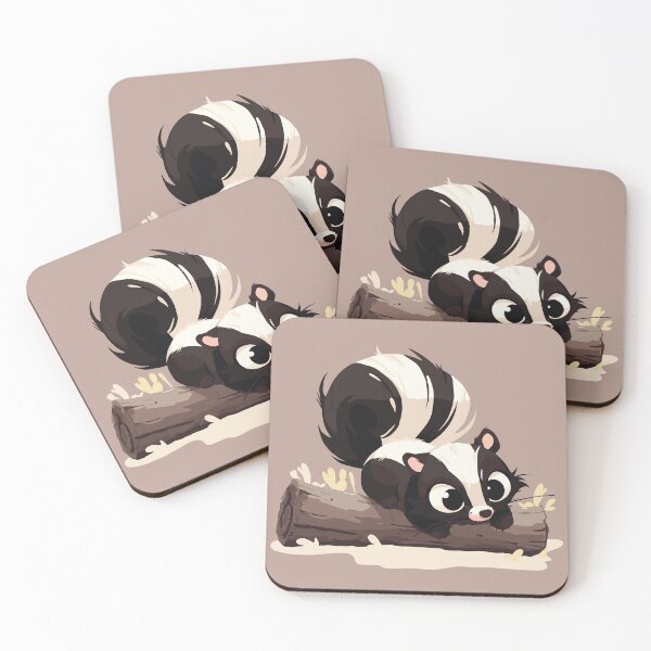 Item preview, Skunk on a log designed and sold by etherElric.