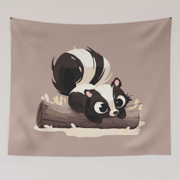 Item preview, Skunk on a log designed and sold by etherElric.