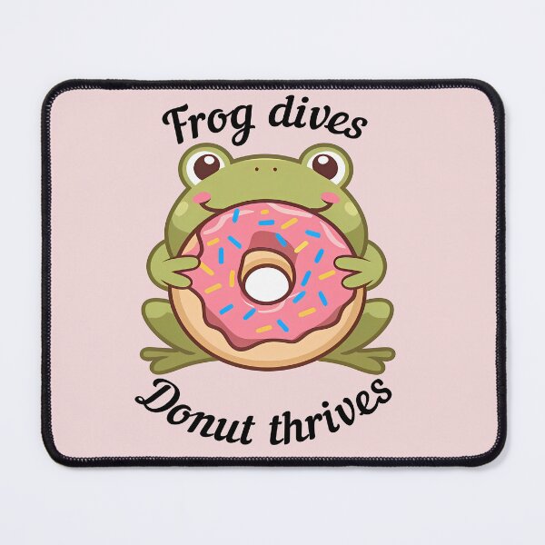 Item preview, Frog dives Donut thrives designed and sold by Theinspira1.