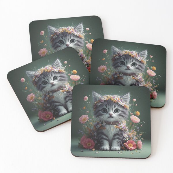 Item preview, grey cat designed and sold by elegantpaterns.