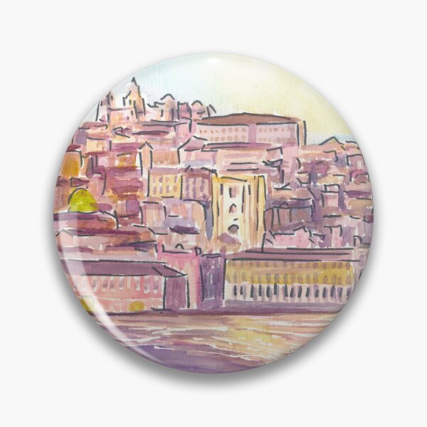 Item preview, Lisbon Portugal Shimmering Scene of Old Town with Waterfront designed and sold by artshop77.