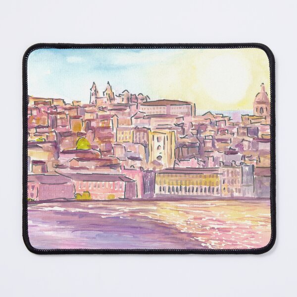 Item preview, Lisbon Portugal Shimmering Scene of Old Town with Waterfront designed and sold by artshop77.