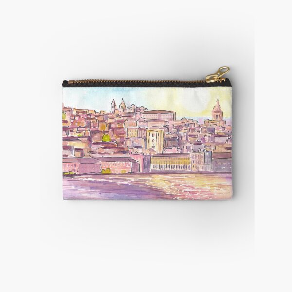 Item preview, Lisbon Portugal Shimmering Scene of Old Town with Waterfront designed and sold by artshop77.