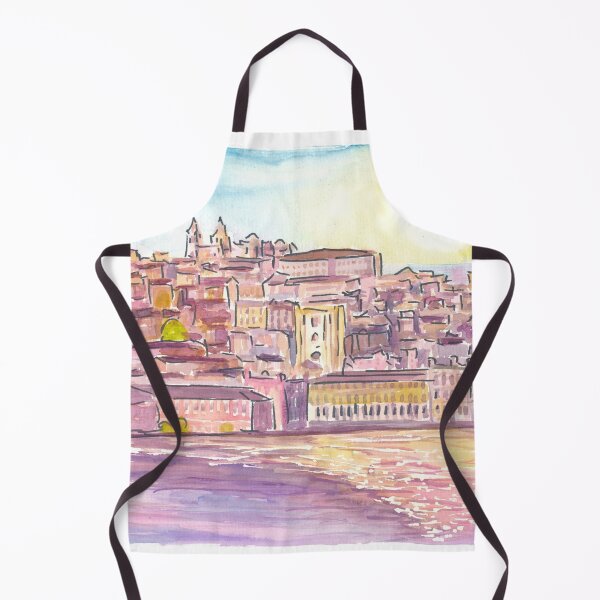 Item preview, Lisbon Portugal Shimmering Scene of Old Town with Waterfront designed and sold by artshop77.